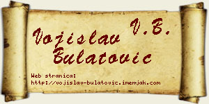 Vojislav Bulatović vizit kartica